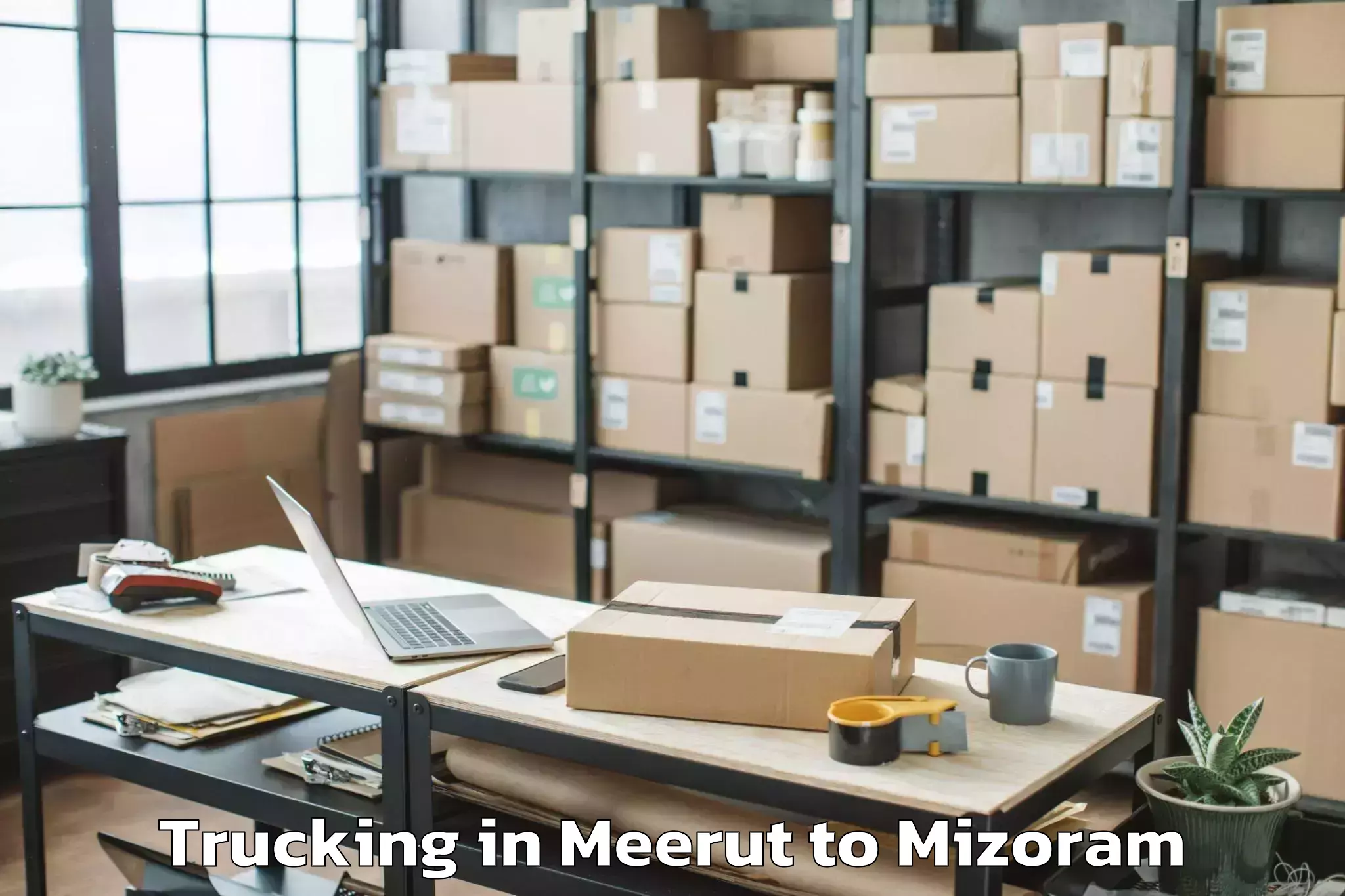 Hassle-Free Meerut to Mizoram University Aizawl Trucking